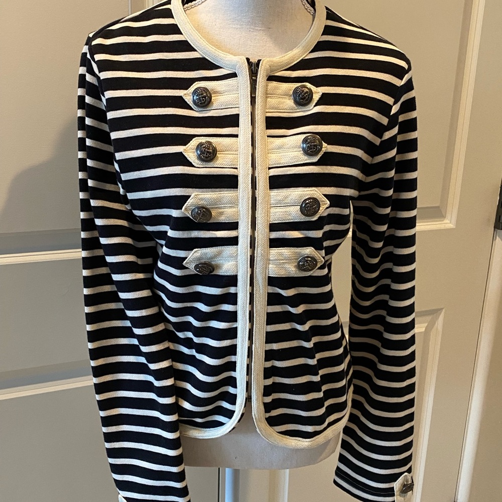 Clothes by Revue, military style, double breasted jacket